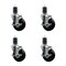 Service Caster 4'' Hard Rubber Swivel 1-5/8'' Expanding Stem Caster Set with Brake, 4PK SCC-EX20S414-HRS-TLB-158-4 - alternate 1